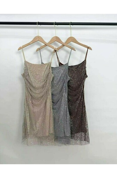 FotoVestido curto rede brilho Kwi