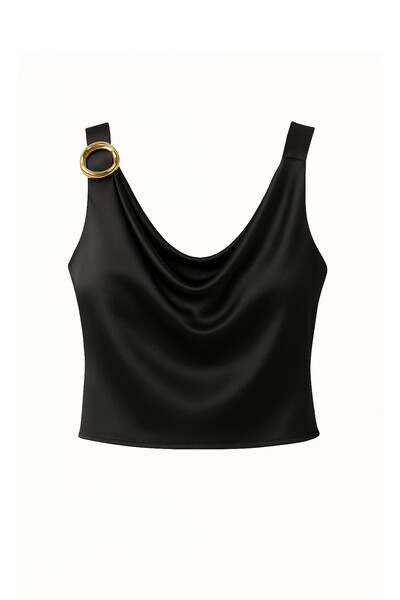Foto Blusa de cetim feminina Kwi