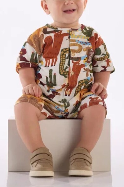 Foto Macaquinho em meia malha digital Três e Já