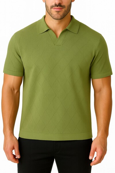 Foto Polo tricot com decote em v Kwi