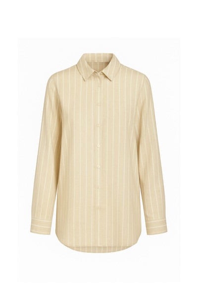 Foto Camisa oversized listrada feminina Kwi