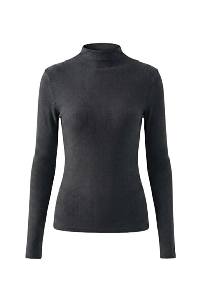 Foto Blusa feminina ml gola alta em malha Kwi