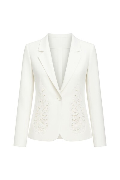 Foto Blazer feminino de alfaiataria bordado Kwi