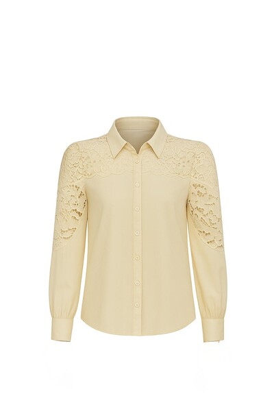 Foto Camisa feminina com renda Kwi