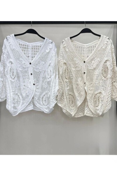 FotoKimono feminino em crochê Kwi