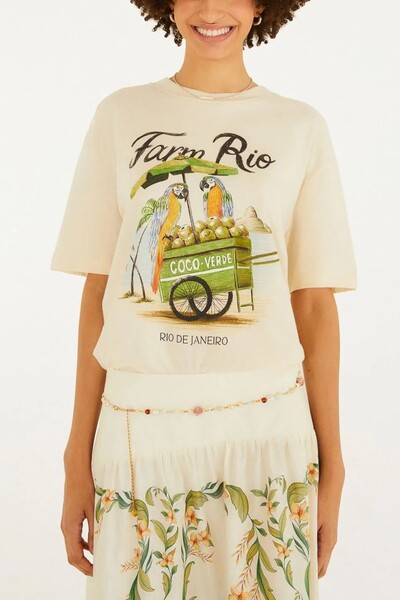 FotoT-shirt média carrinho de coco Farm