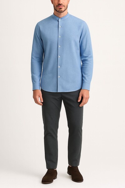 Foto Camisa social masculina gola padre Zafferano