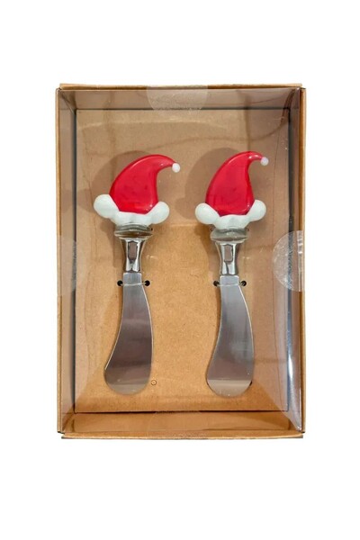 Foto Kit espátulas em metal e vidro natal 2 pçs Kwi