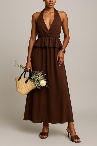 Foto Vestido longo frente única Kwi