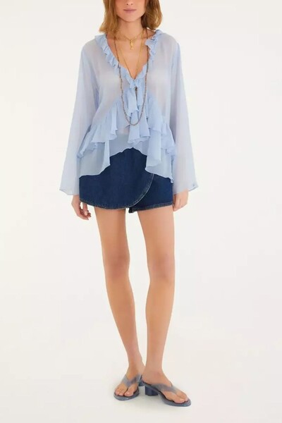 Foto Short saia jeans curva Farm