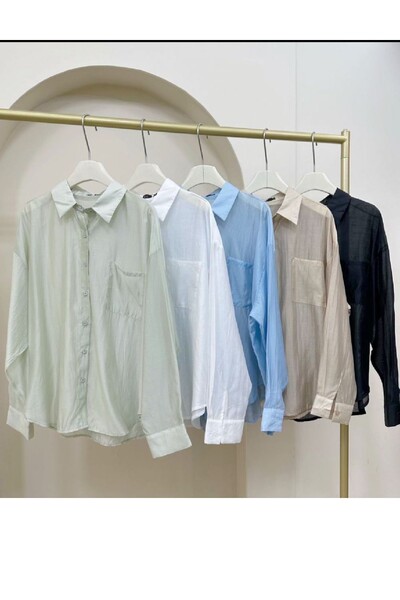 FotoCamisa tencel com bolso Kwi