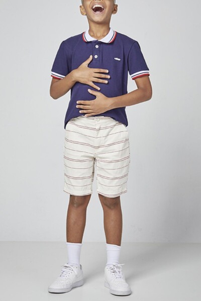 Foto Polo infantil com gola contrastante Oliver