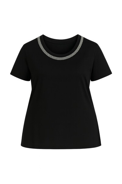Foto Tshirt plus size com aplicação de strass Kwi