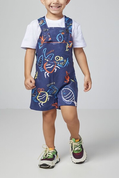 Foto Conjunto infantil camiseta e jardineira Oliver