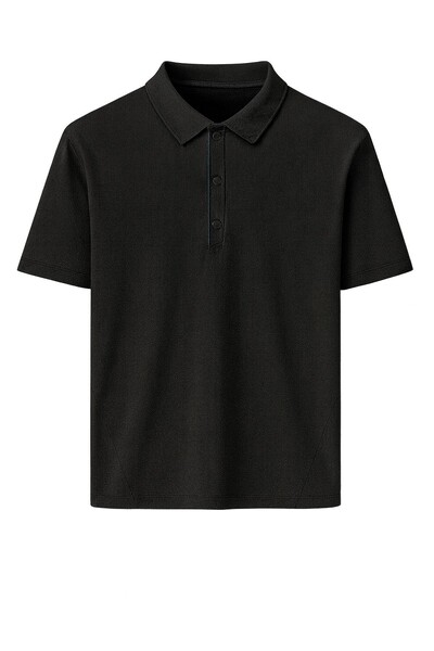 Foto Camiseta polo masculina com botões de pressão Kwi