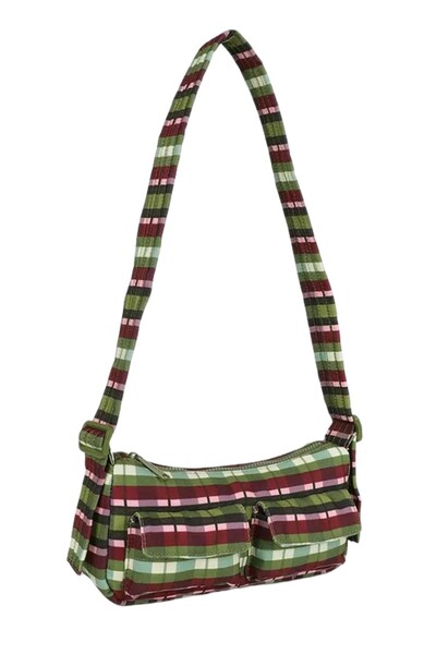 Foto Bolsa baguete xadrez Farm