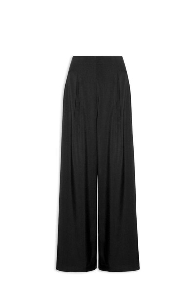 Foto Calça pantalona com pregas feminina Kwi