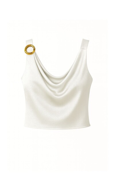 Foto Blusa de cetim feminina Kwi