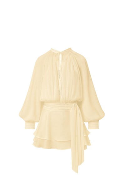 Foto Vestido curto manga longa Kwi