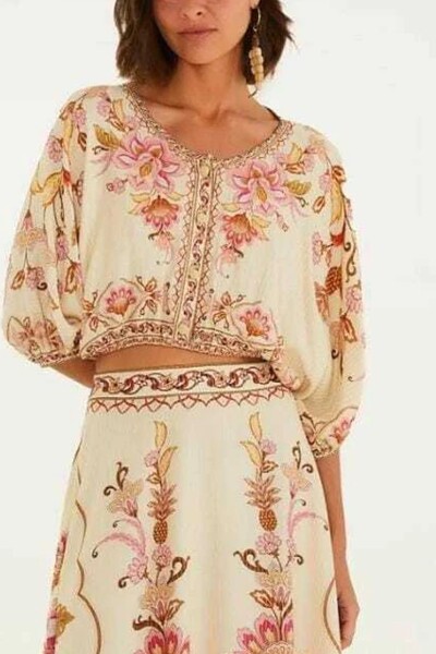 Foto Blusa cropped jardim majestoso Farm