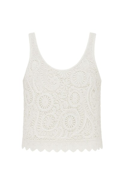 Foto Blusa feminina regata crochê Kwi