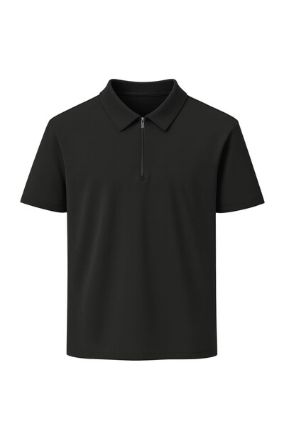 Foto Camiseta polo masculina com zíper Kwi
