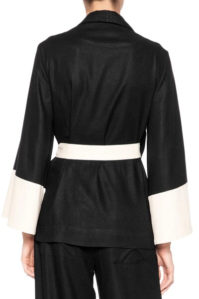 FotoKimono linho bordado floral Dress to