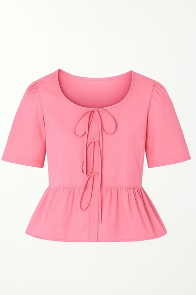 Foto Blusa feminina com amarrações Kwi
