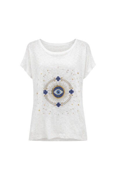 Foto Blusa yoga olho grego malha flamê Kwi