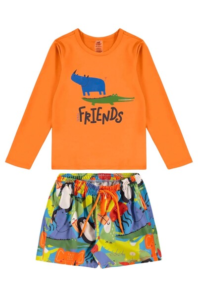 Foto Conjunto camiseta malha uv fps+50 e short microfibra Up Baby