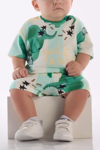 Foto Conjunto camiseta malha e bermuda molecotton Três e Já