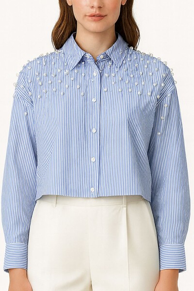 Foto Camisa com pérolas Kwi