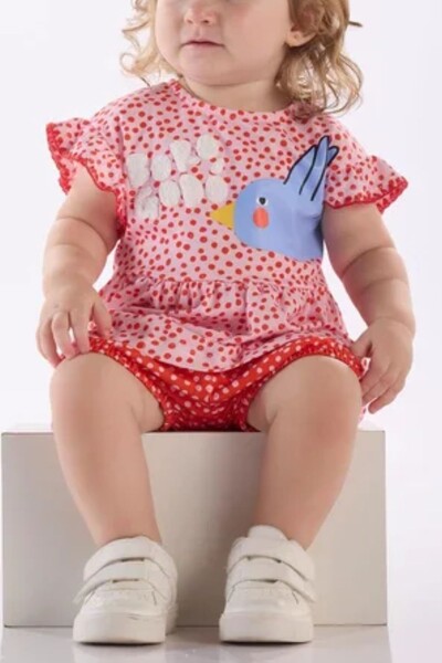 Foto Conjunto blusa e short em malha digital Três e Já