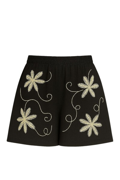 Foto Short com bordado floral feminino Kwi