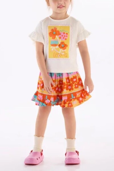 Foto Conjunto blusa malha e short em malha digital Três e Já