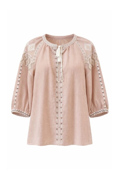 Foto Bata com bordados manga curta Kwi