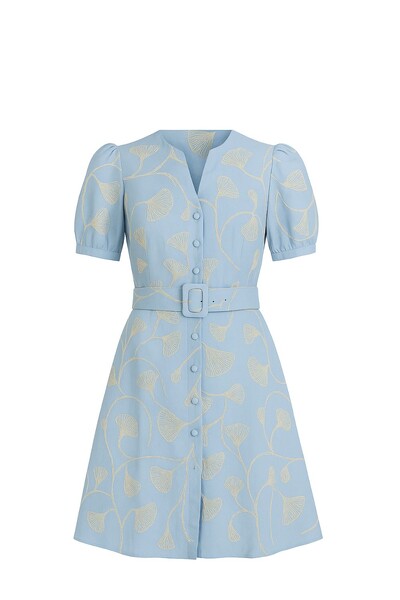 Foto Vestido curto bordado mg balonê Kwi