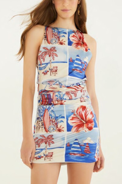 Foto Vestido curto diario de verão Farm
