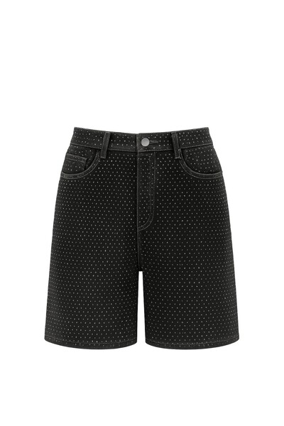 Foto Bermuda jeans com strass Kwi