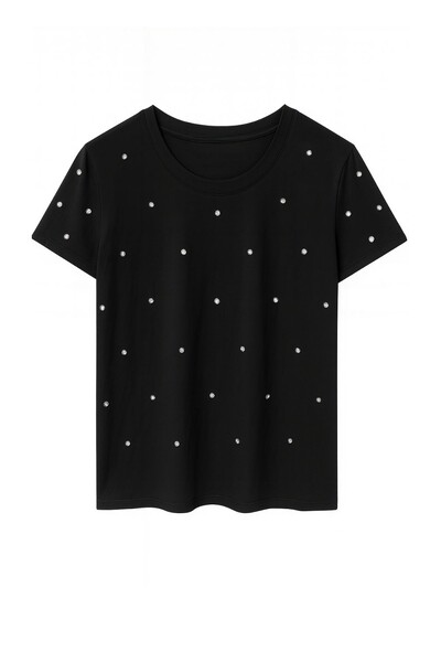 Foto Tshirt com aplicação de strass Kwi