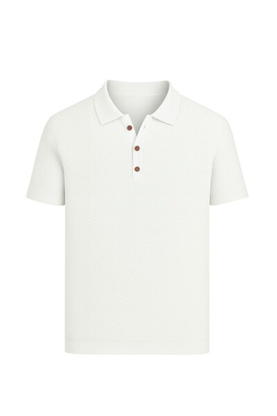 Foto Camisa polo em tricot com botões Kwi