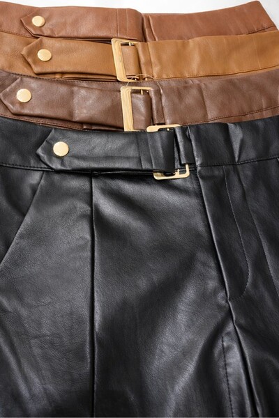 FotoShort feminino courino com cinto Kwi