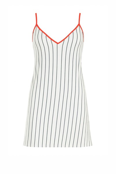Foto Pijama Feminino Camisola alça listrado Kwi