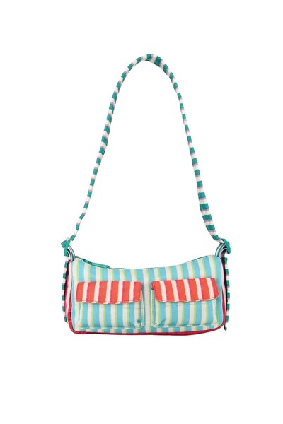 Foto Bolsa baguete listrado rio Farm