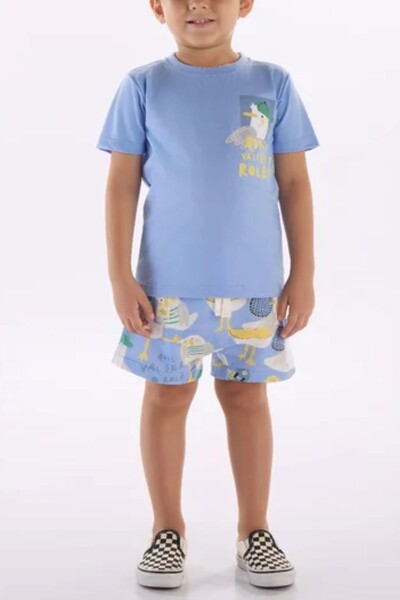 Foto Conjunto camiseta malha e bermuda moletom Três e Já