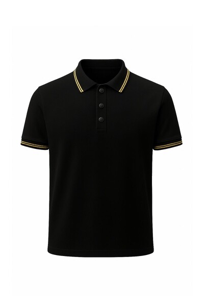 FotoPolo masculina com detalhe na gola e manga Kwi