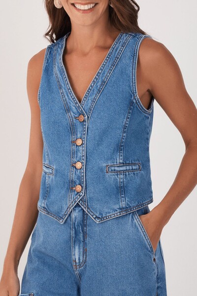 FotoColete jeans Dress to