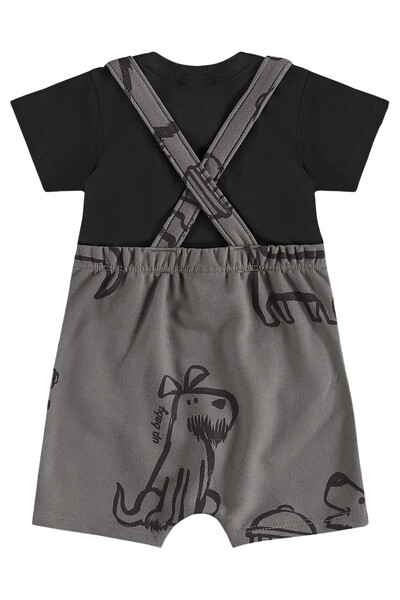 FotoConjunto jardineira moletom e body malha Up Baby