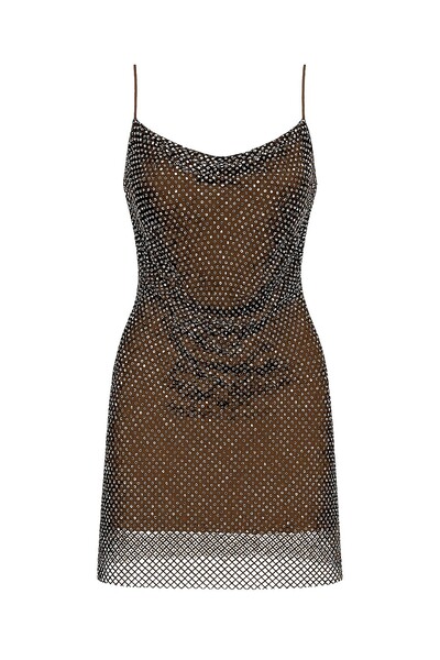 Foto Vestido curto rede brilho Kwi