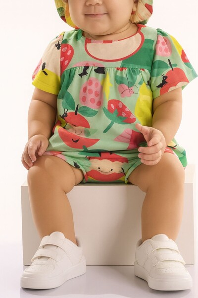 Foto Conjunto blusa e calcinha em meia malha Três E Já